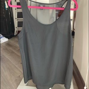 Black shear camisole tank top